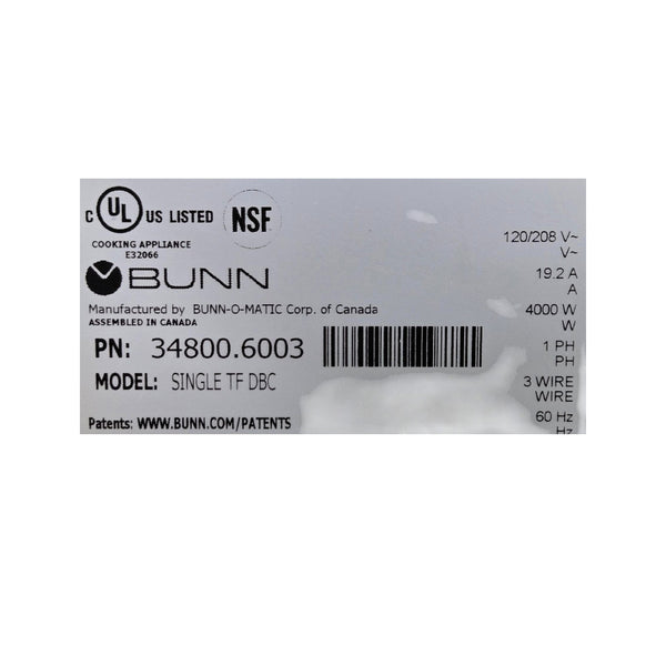 BUNN Single TF DBC Coffee Brewer - Never Used