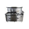 Asber AEMR-2-RG24-B60HNG Range with Raised Griddle and Ovens - Natural Gas