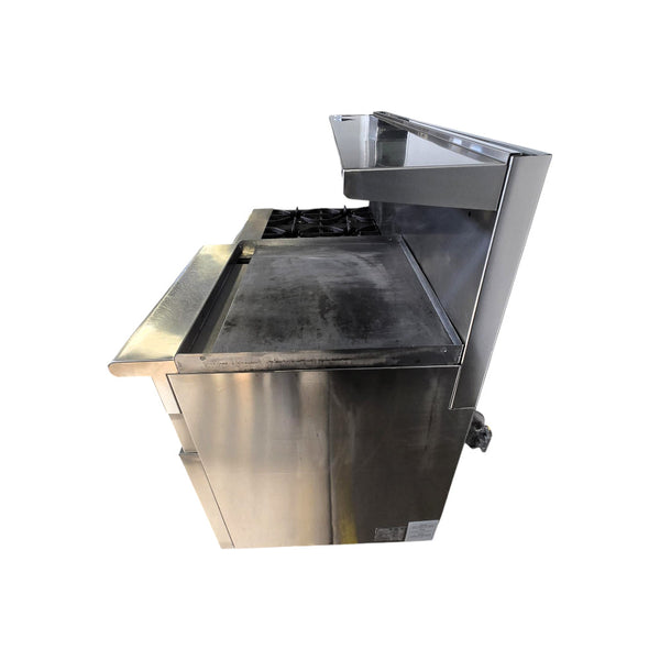 Asber AEMR-2-RG24-B60HNG Range with Raised Griddle and Ovens - Natural Gas