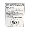 Sunpentown SC1626 Rice Cooker