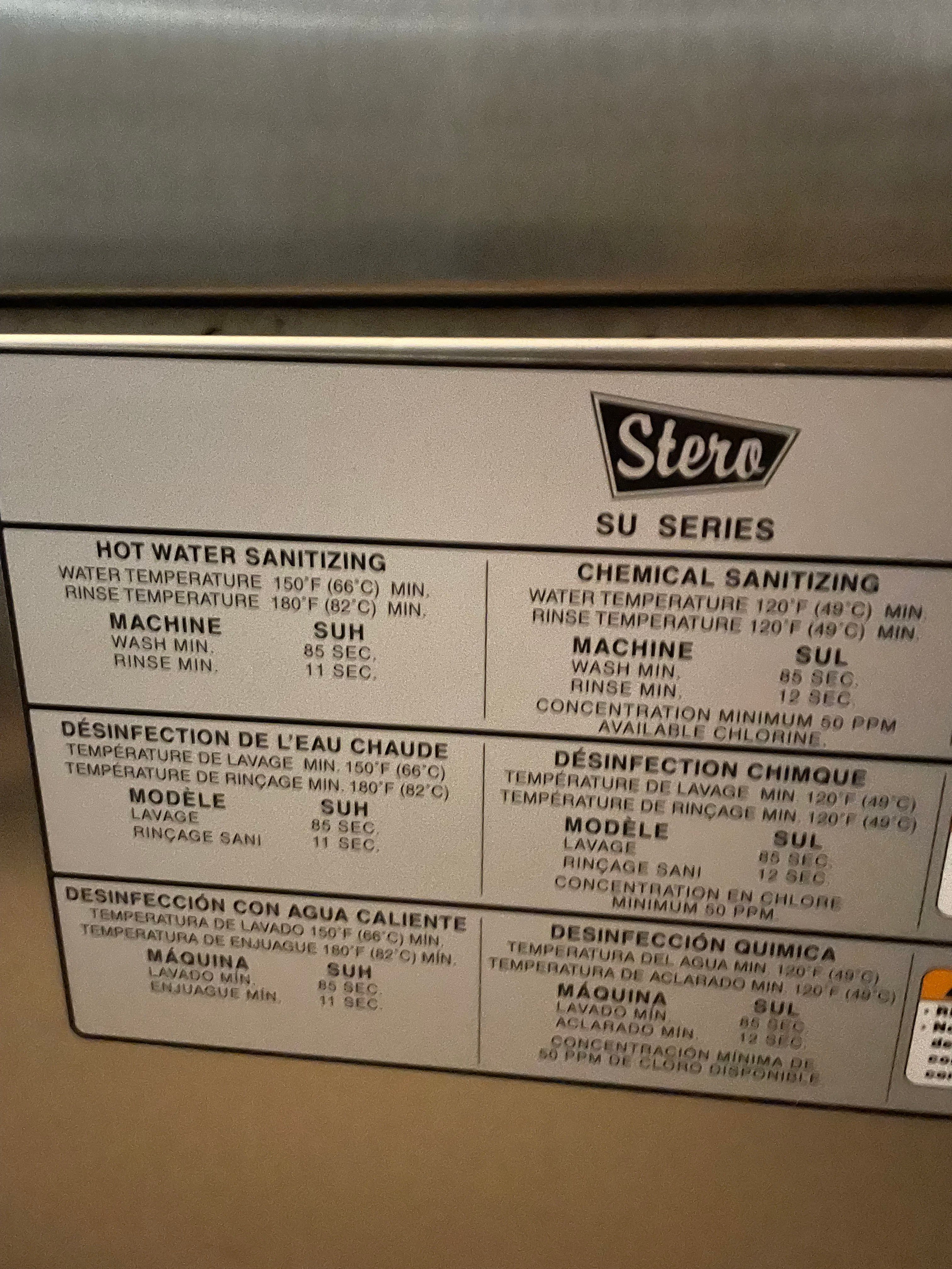 Stero SUH-130238 Undercounter Dishwasher