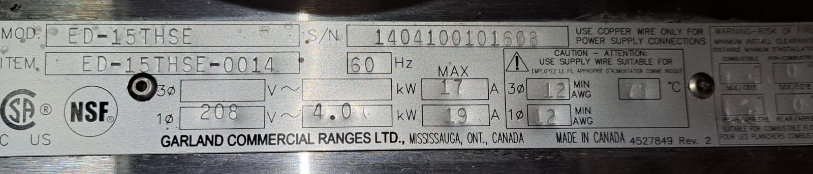 Garland ED-15THSE Electric Hot Plates