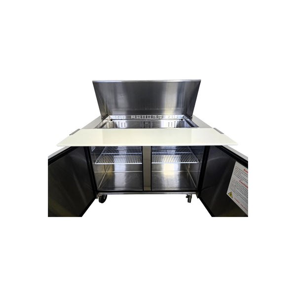 EFI CMDR2-48VC Refrigerator - Mega Top Prep Table - 2 Solid Door - 48 Inch