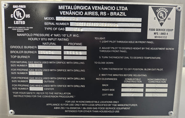 BakeMax CGG48 Radiant Charbroiler - 48 Inch