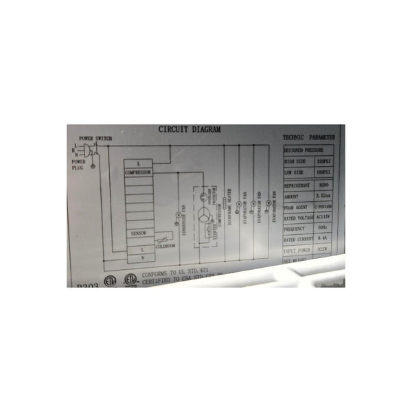 IBeeCool IBC-SPT70 Refrigerated Sandwich/ Salad Prep Table - 3 Door