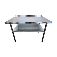 Work Table with 2 Inch Backsplash - 30 X 48