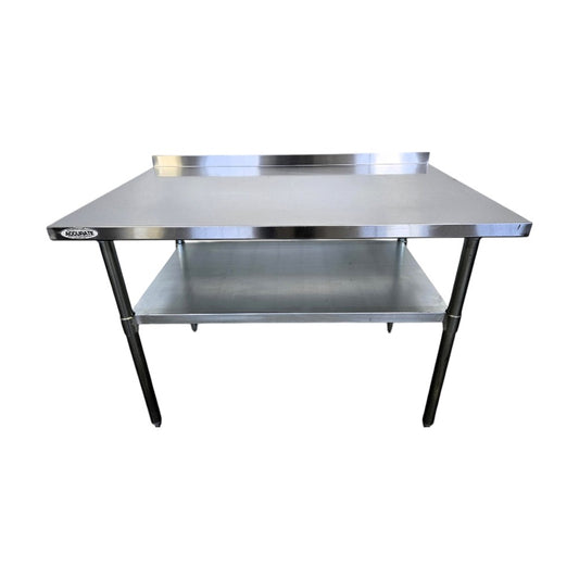 Work Table with 2 Inch Backsplash - 30 X 48