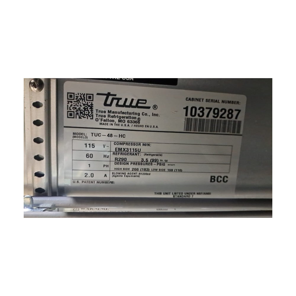 TRUE TUC-48-HC - Undercounter Refrigerator 48