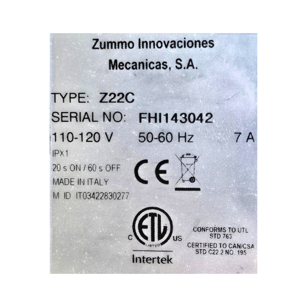 Zummo Z22 Counter Top Juicer