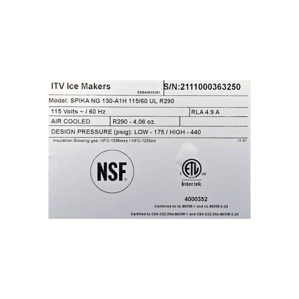 Spika NG130A Ice Maker