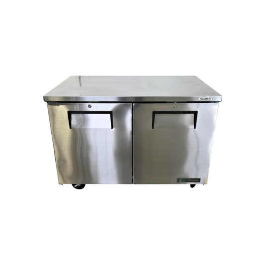 TRUE TUC-48-HC Undercounter Refrigerator - 2 Solid Door - 48 Inch