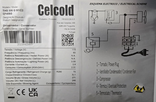 Celcold CF40SG Ice Cream Cabinet