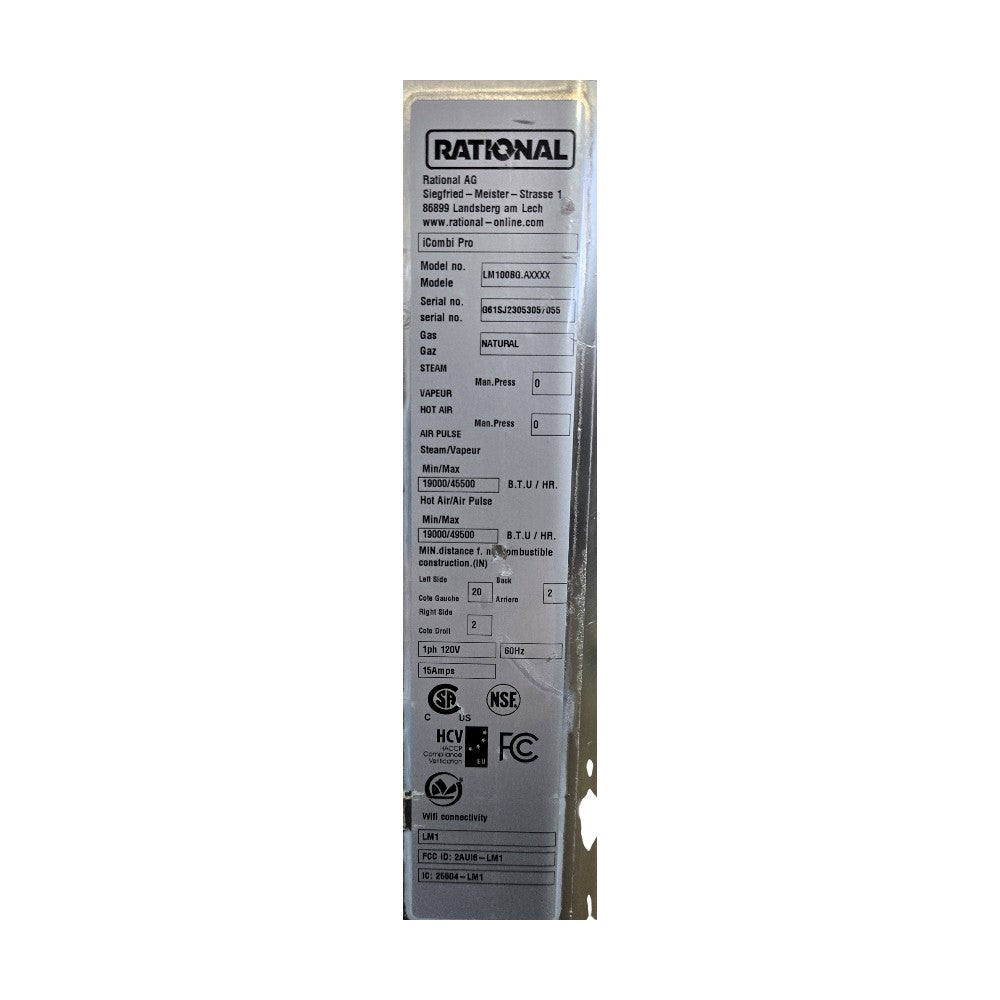 Rational LM100BG.AXXXX 6 Half Oven Pan with Stand - Natural Gas