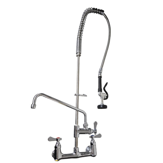 Thorinox WM200-S12 Wall-Mounted Pre-Rinse Assembly with 55'' Stainless Steel Hose & Faucet