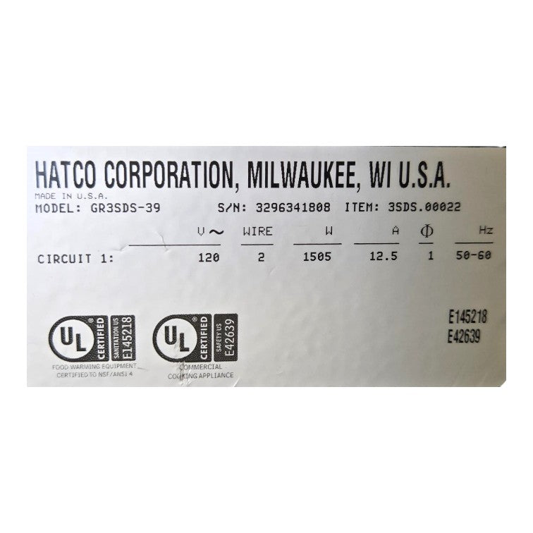 Hatco  GR3SDS-39 Pizza Warmer