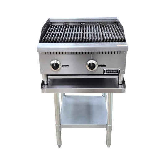 Fuego KF-CB24-M Charbroiler with Stand - Nat Gas