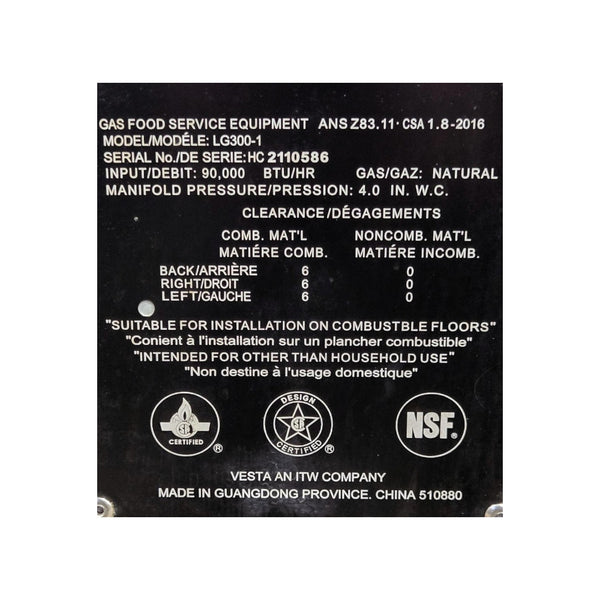 Vulcan LG300-1 40 Lb Fryer - Natural Gas