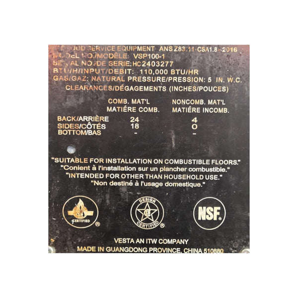 Vulcan VSP100-1 Stock Pot Range - Nat Gas