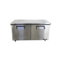TRUE  TUC-60-HC Undercounter Refrigerator - 2 Solid Door - 60''
