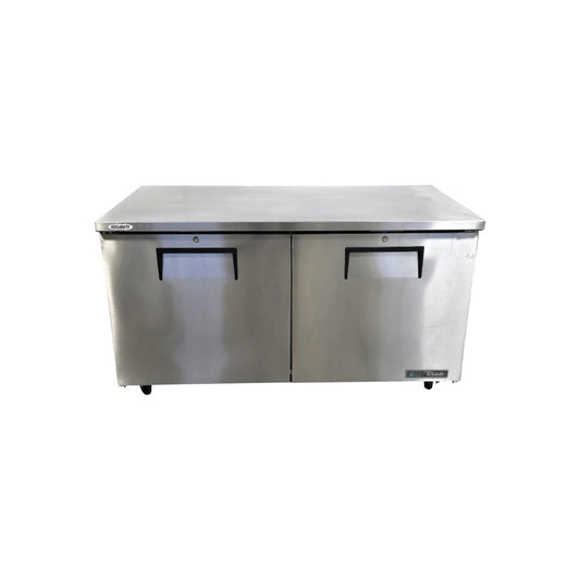 TRUE  TUC-60-HC Undercounter Refrigerator - 2 Solid Door - 60''