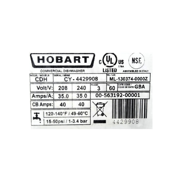 Hobart CDH Dishwasher