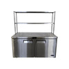 Atosa MGF8407GR Undercounter Freezer with MROS-5RE Double Overshelf - 60''