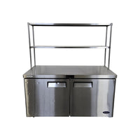 Atosa MGF8407GR Undercounter Freezer with MROS-5RE Double Overshelf - 60''