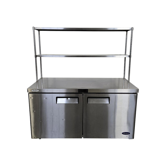 Atosa MGF8407GR Undercounter Freezer with MROS-5RE Double Overshelf - 60''