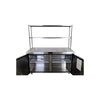 Atosa MGF8407GR Undercounter Freezer with MROS-5RE Double Overshelf - 60''