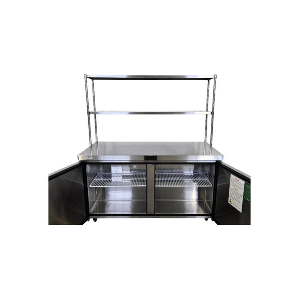 Atosa MGF8407GR Undercounter Freezer with MROS-5RE Double Overshelf - 60''