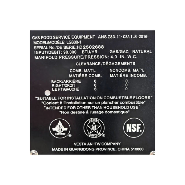 Vulcan LG300-1 40 Lb Fryer - Natural Gas