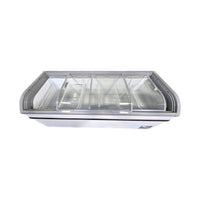 Omcan FR-CN-2007 Ice Cream Display Chest Freezer with Curved Glass Top 79''
