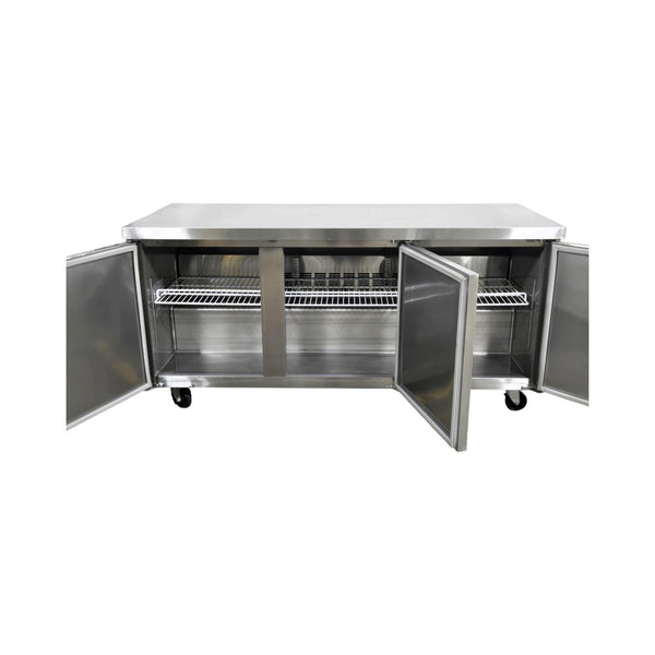 Coldzone UCR-72  Undercounter Refrigerator - 3 Solid Door - 72 Inch