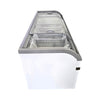 Omcan FR-CN-2007 Ice Cream Display Chest Freezer with Curved Glass Top 79''