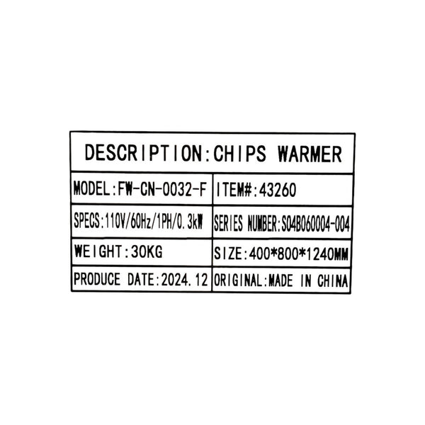 Omcan FW-CN-0032-F French Fry Dump Station