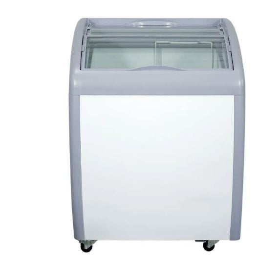 XS-160YX Curved Glass Top Ice Cream Freezer