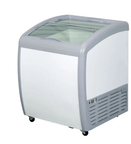 XS-160YX Curved Glass Top Ice Cream Freezer