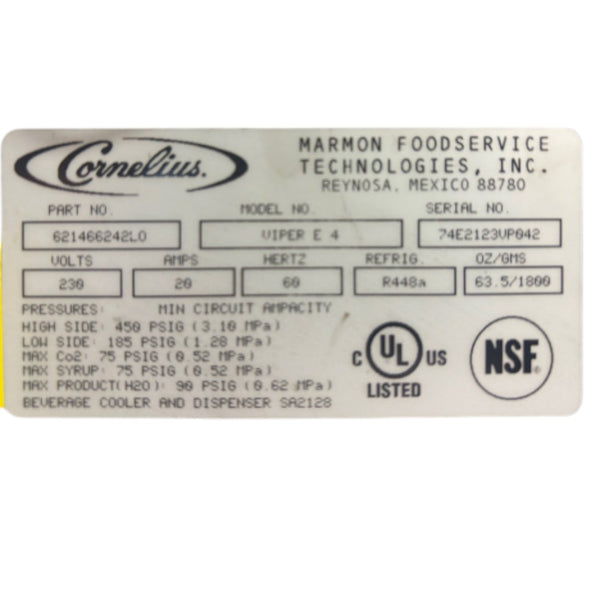 Cornelius Viper E 4 - Beverage Dispenser