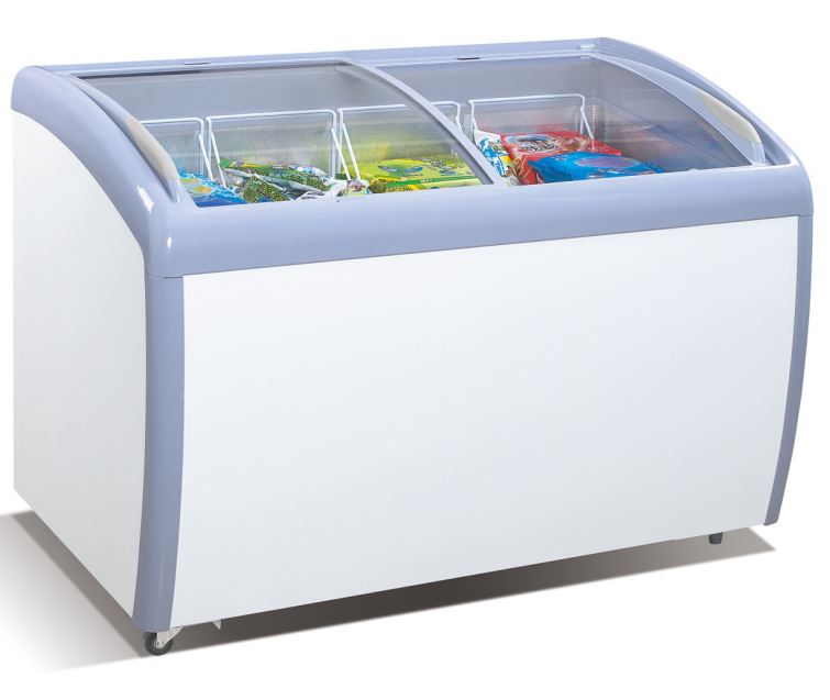 XS360YX Curved Glass Ice Cream Freezer