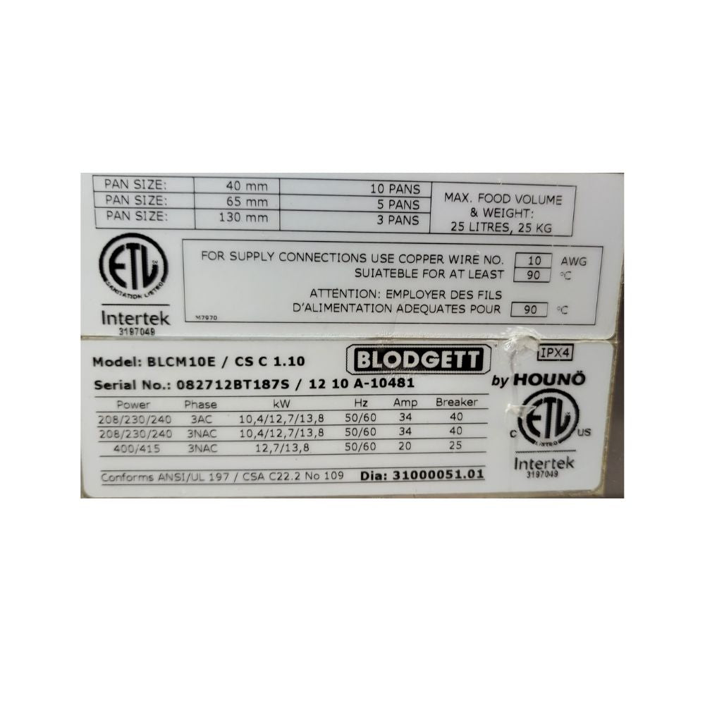 Blodgett BLCM10E/CSC Combi Oven (5)