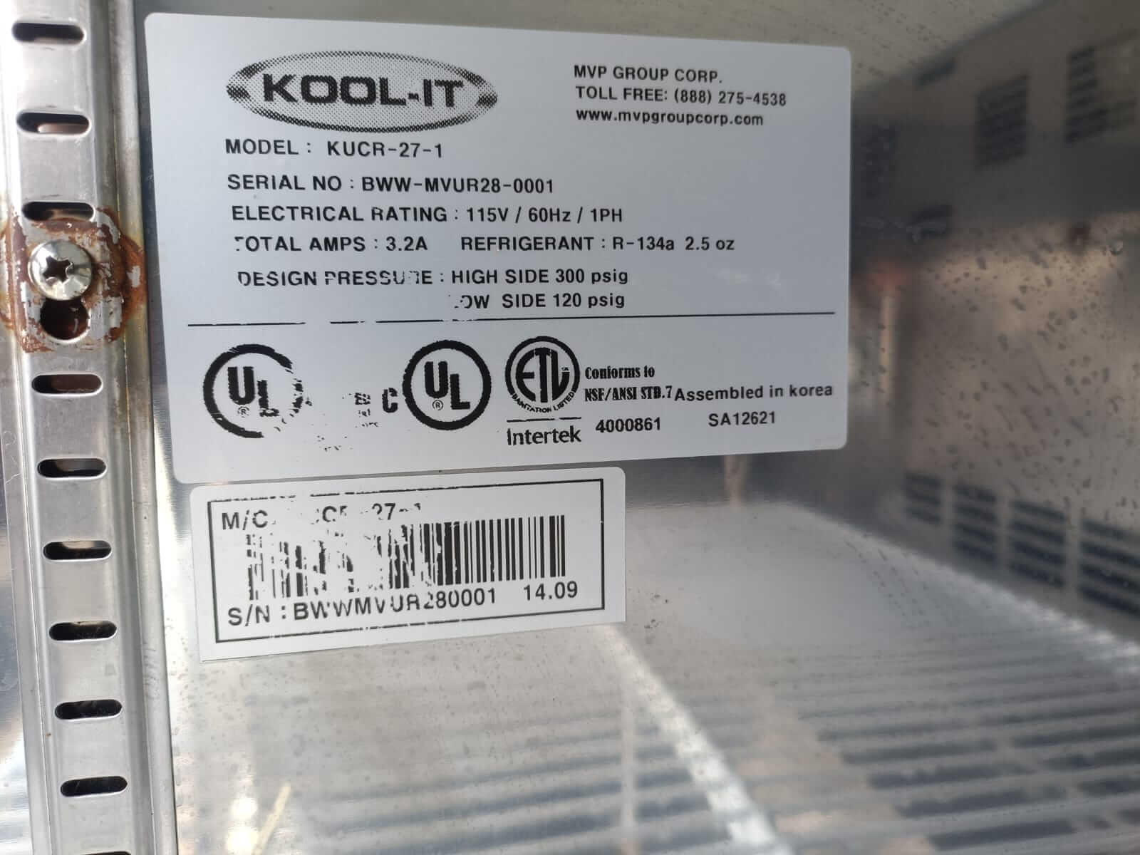 Kool-It KUCR-27-1 Undercounter Cooler (8)