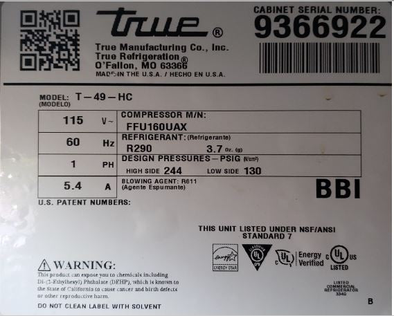 True T-49-HC Double Door Cooler (3)