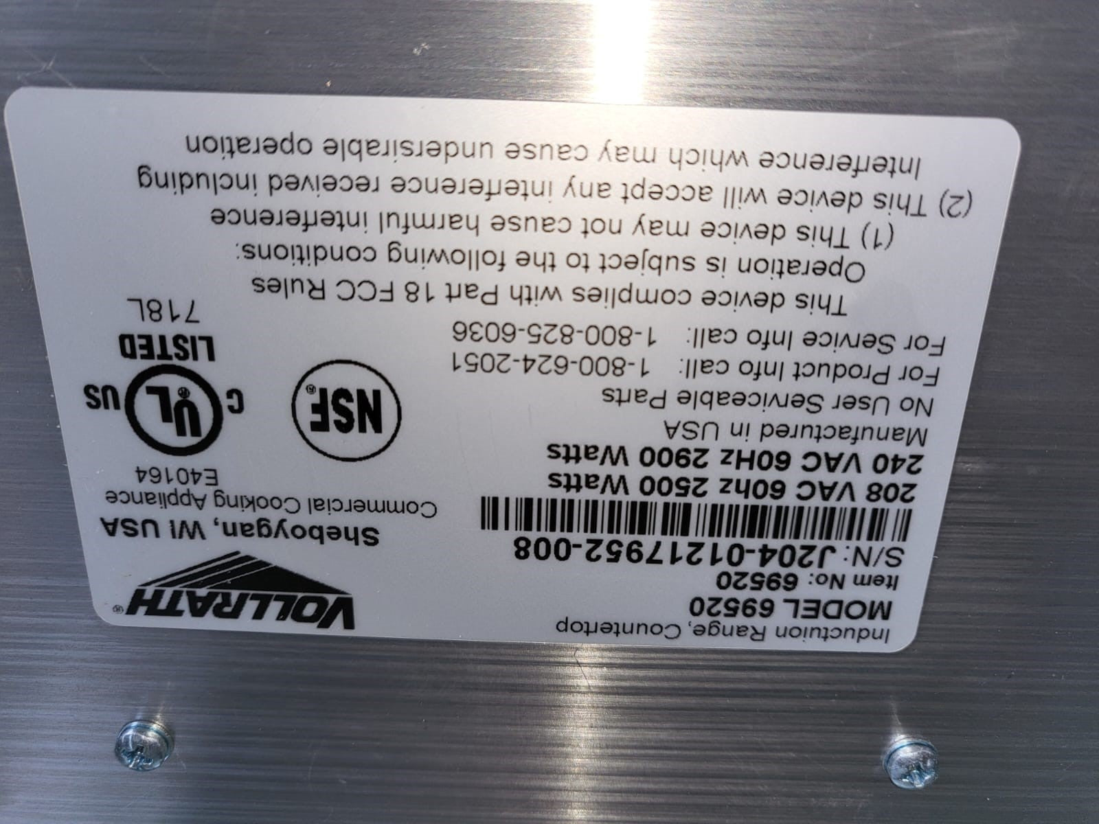 Vollrath 69520 Induction Range (3)