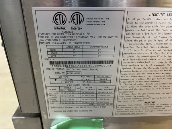EFI RCTRS6B24G Gas Range with Griddle (5)
