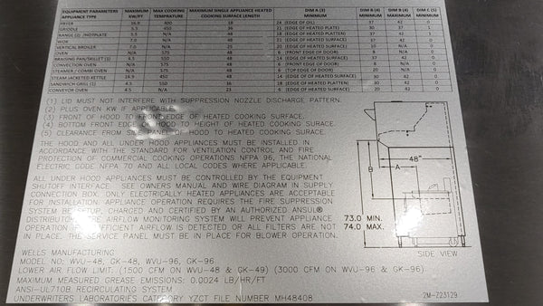 Wells 5N-WVU-48 Ventless Hood (9)