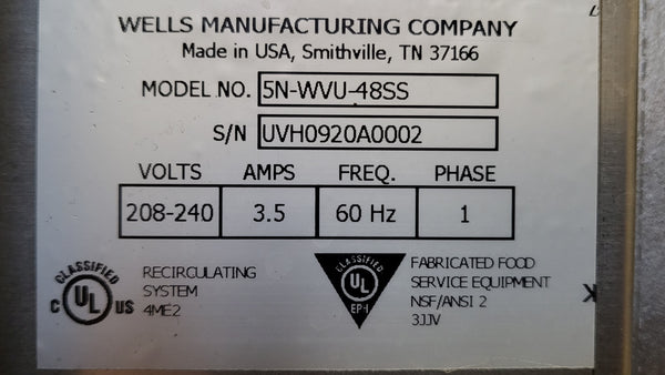 Wells 5N-WVU-48 Ventless Hood (10)