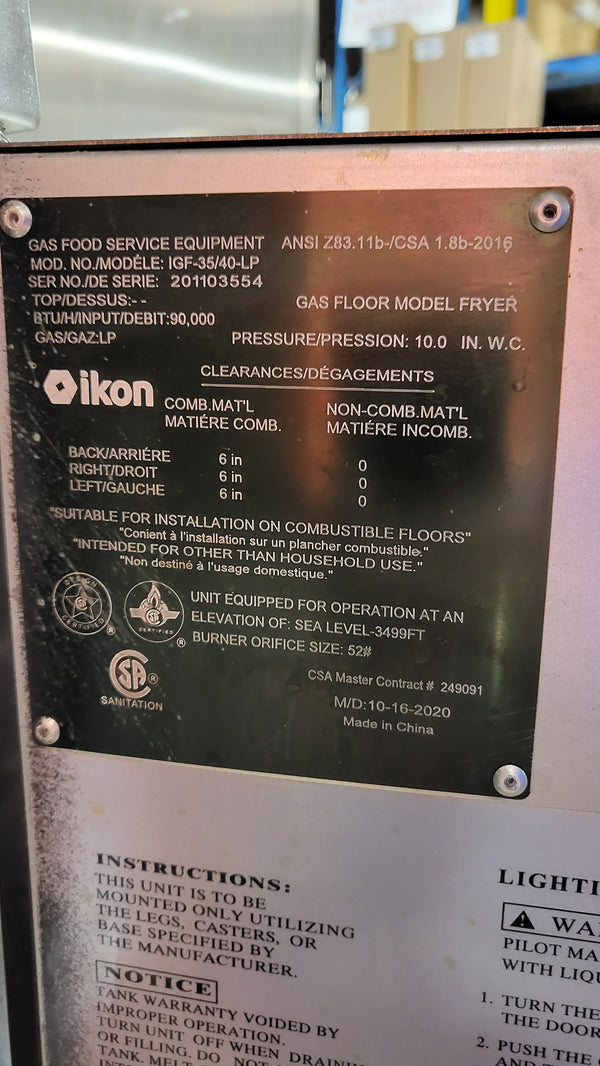 Ikon IGF-35/40-LP Fryer (4)