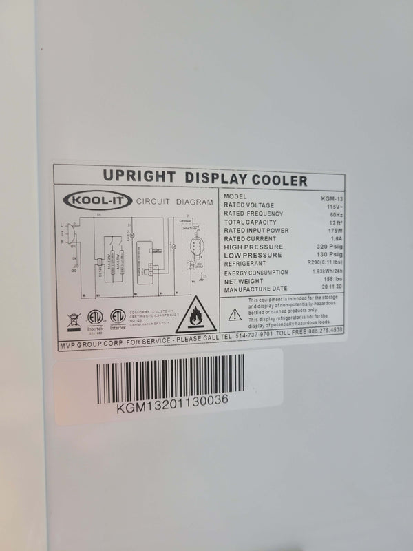 Kool-It KGM-13 Glass Door Refrigerator (6)