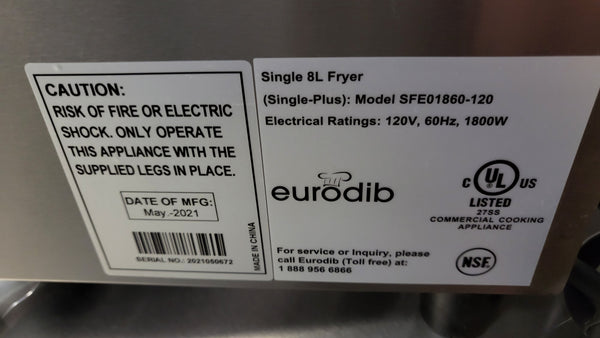 Eurodib SFE01860D-120 Fryer (4)