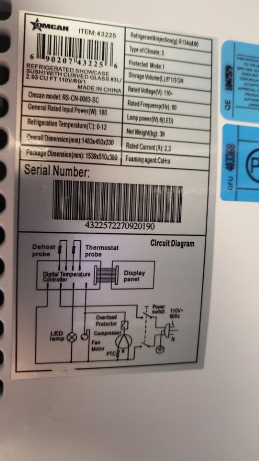 Omcan RS-CN-0083-SC Sushi Showcase (5)